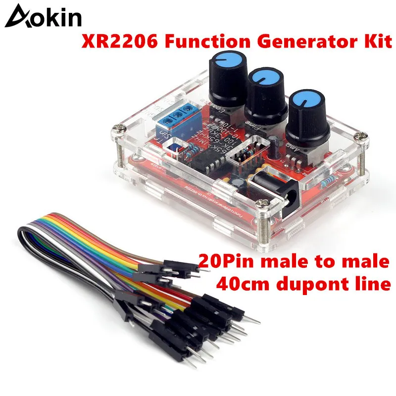 

XR2206 High Precision Function Signal Generator DIY Kit Sine Triangle Square Output 1Hz-1MHz Adjustable Frequency Amplitude