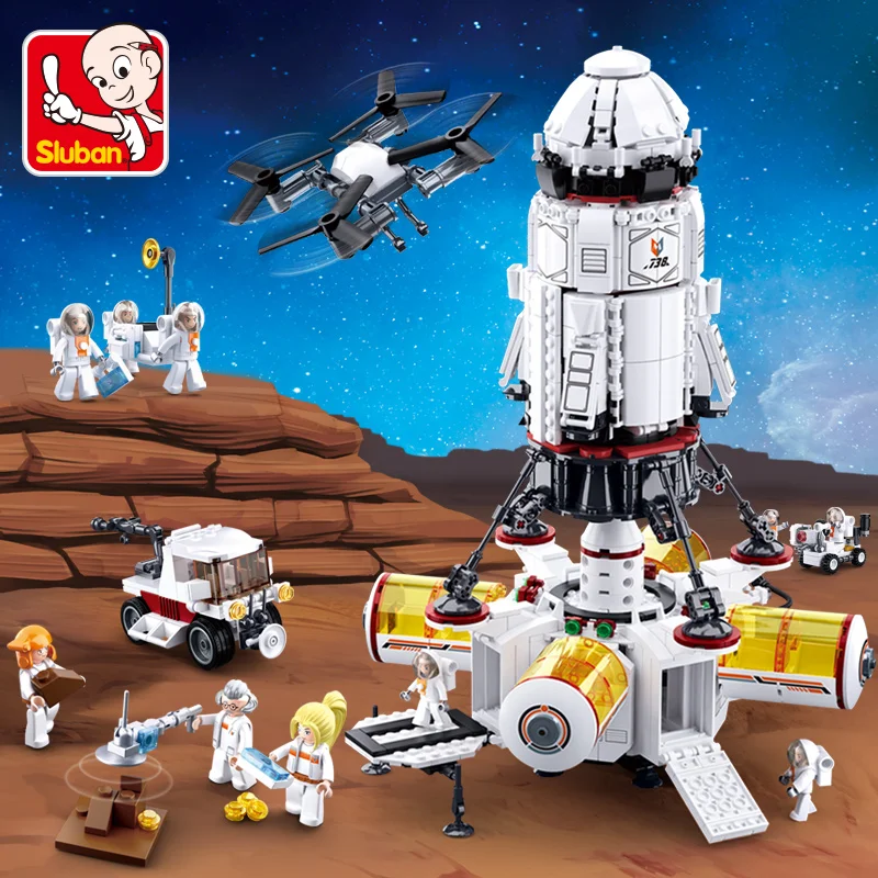 

Aviation series Compatible Legoings Mars Rover Space exploration vehicle building blocks DIY figures Bricks Educational Toy