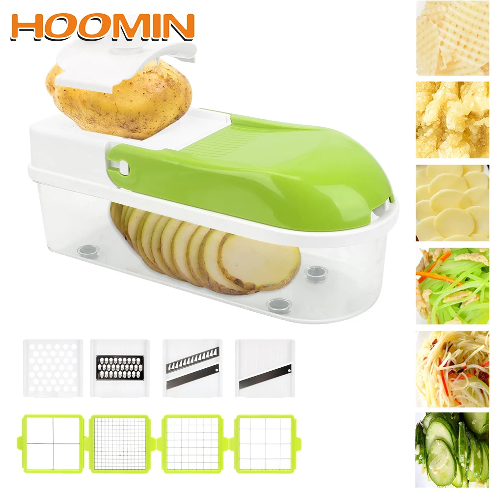

HOOMIN Onion Mushroom Tomato Slicer Stainless Steel Quick Vegetable Dicer Set Kitchen Vegetable Slicer Vegetable Cutter