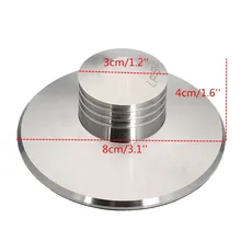 LEORY 1 шт. металлический LP виниловый стабилизатор зажим для проигрывателя записи Вес диска стабилизатор из нержавеющей стали 380 г для виниловых проигрывателей