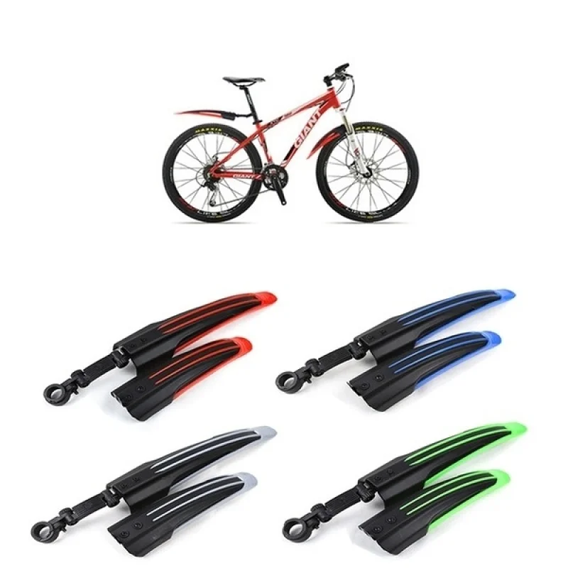 

TOMOUNT 2pcs Adjustable Mountain Bike Bicycle Front/Rear Tire Fenders Mudguards Mud Guard Accessories Durable Bike Fenders