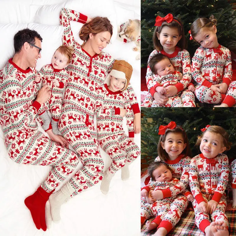 

Christmas Retro Family Matching Clothes Family Pajamas Clothing Sets Father Son Matching Clothes Xmas Mother Daughter Homewears