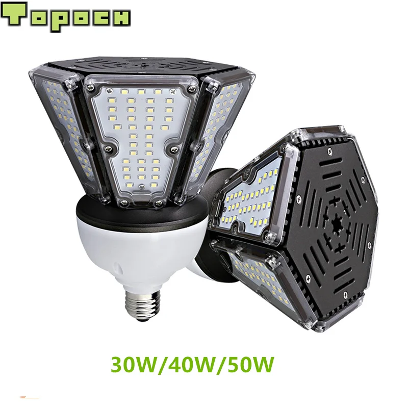 Topoch садовые фонари Уличные UL CE 120LM/W светодиодный 30W 40W 50W винтовое основание HID Замена 100-277V для верхней части двора