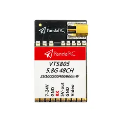 В наличии PandaRC VT5805 5,8G 48CH 25/100/200/400/600 mW переключаемый fpv-передатчик MMCX для Радиоуправляемый Дрон запасные части DIY аксессуары