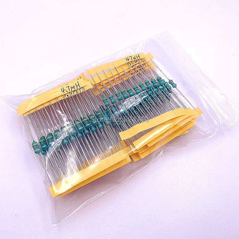 

12*10PCS=120pcs 0410 Inductor kit 1UH 4.7UH 6.8UH 10UH 47UH 68UH 100UH 220UH 330UH 470UH 1MH 1/2W Color circle Coils Inductor
