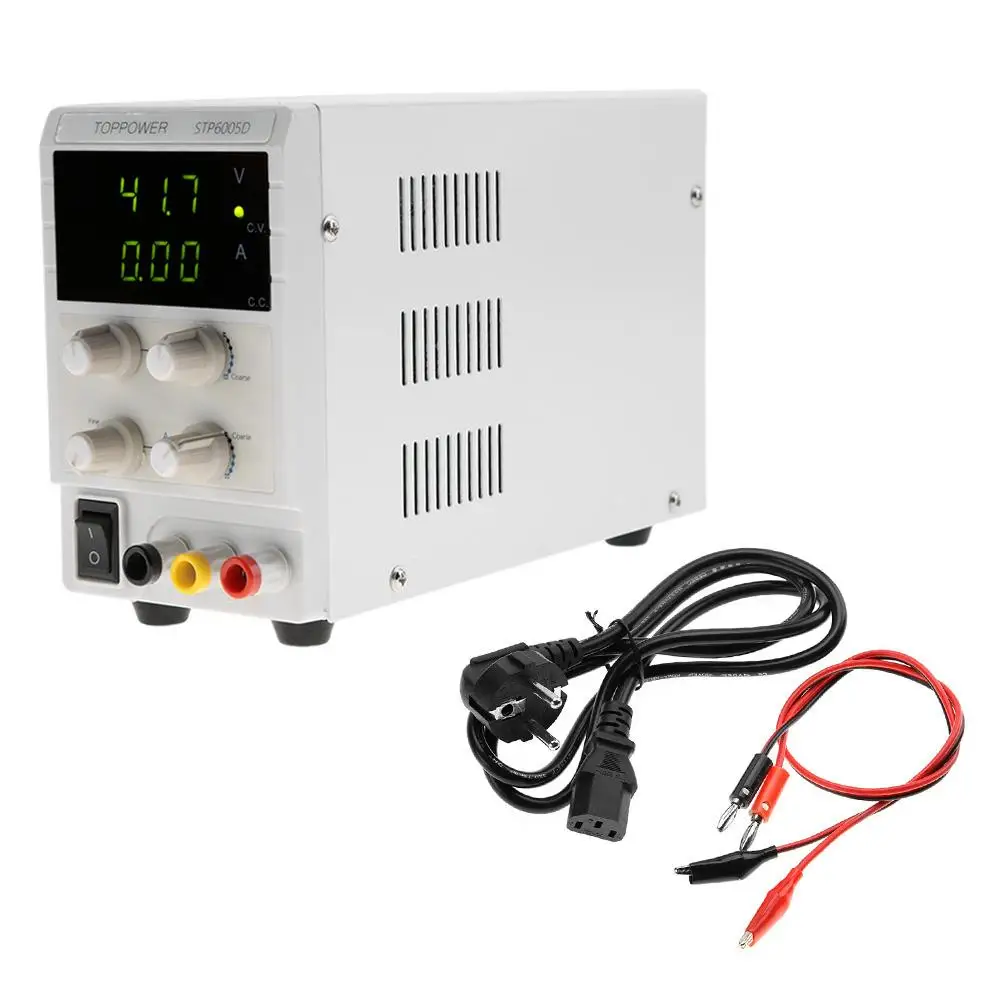 STP6005D DC источник питания 3 СИД высокая точность Регулируемый 300 Вт 0 60 в 5A 110/220