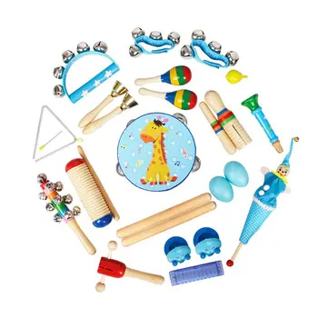 

22pce/set Or ff Musical Instruments Set Children Early Childhood Music Percussion Toy Combination Kindergarten Teaching Aids