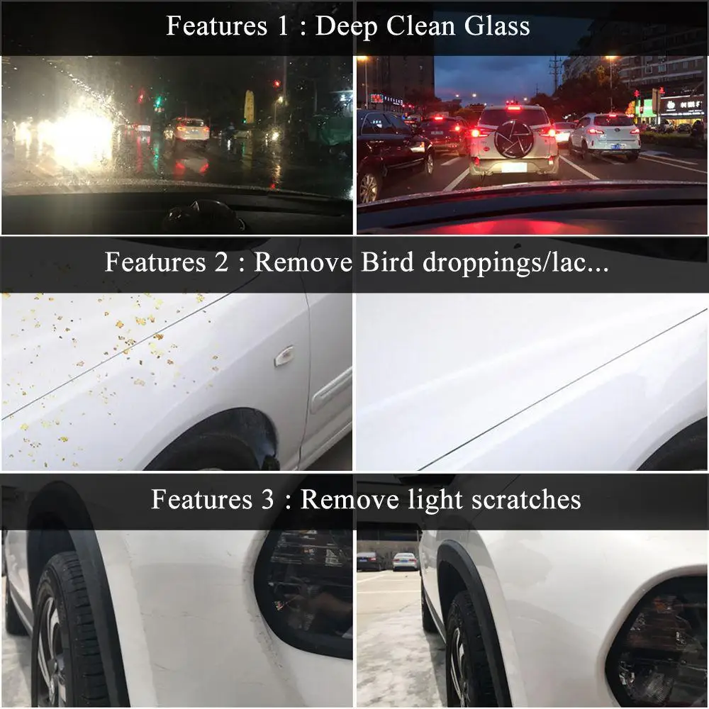 Car Scratch Remover Liquid Sponge window Glass Deep Cleaner Scratches Cleaning Sponge Oil Film Polish Car Wash Accessories