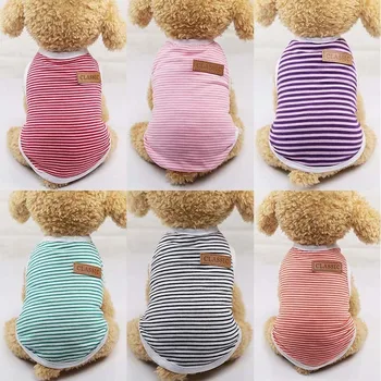 Classic Stripe Dog Shirt Dog Clothes For Small Dogs Wholesale