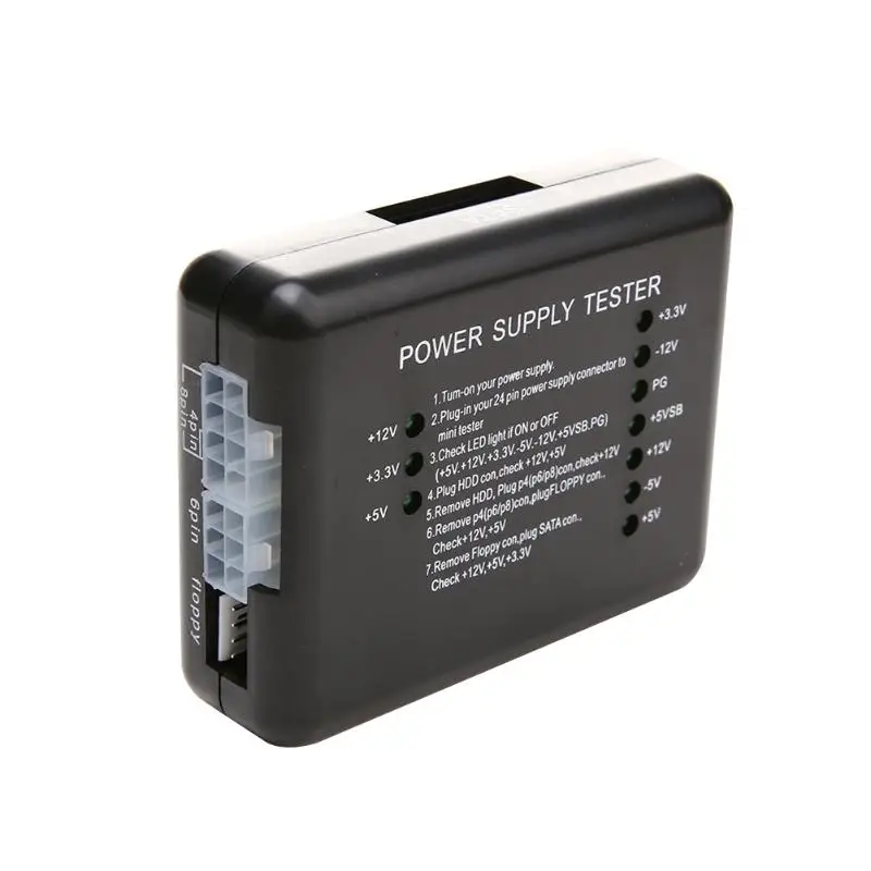 PC امدادات الطاقة فاحص مع 20/24 دبوس SATA HDD موصلات PC امدادات الطاقة فاحص مع 20/24 دبوس SATA HDD موصلات