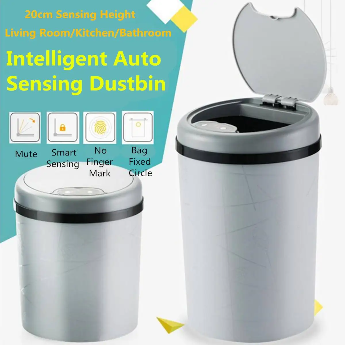

11L/13L Automatic Sensor Dustbin Smart Sensor Trash Can Induction Waste Bin PP Plastic Eco-friendly Dustbin Household Trash Bin
