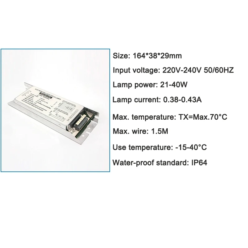 21-40 Вт УФ лампа балласт электронный для УФ бактерицидной лампы детали фильтра для воды