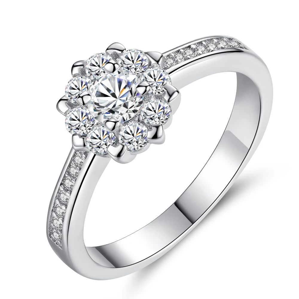 

Handmade goods source new explosion models ladies creative zircon flower ring simple fashion ring