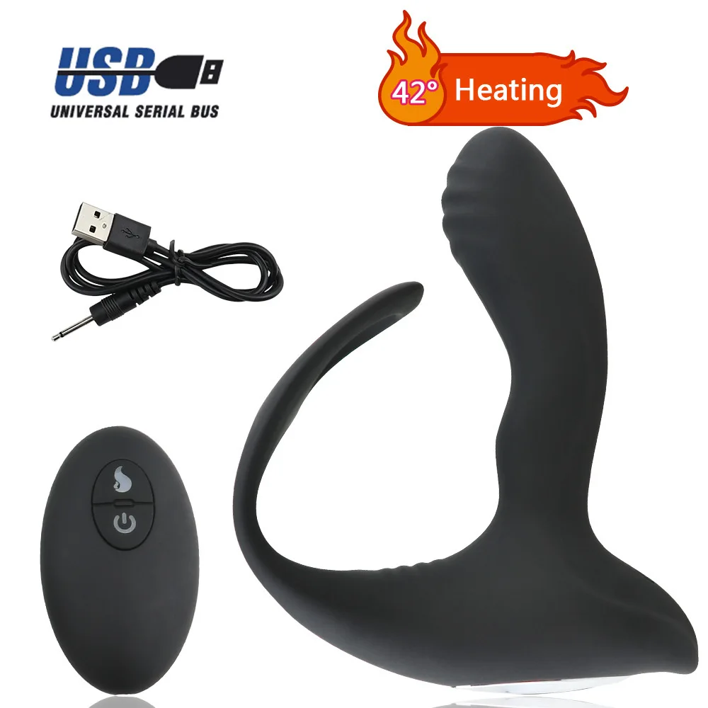Heat Wireless Remote Prostate Massager Adult Sex Toys For Men Anal Dildo Vibrator Butte Plug Vibrating Male Masturbator X156 |