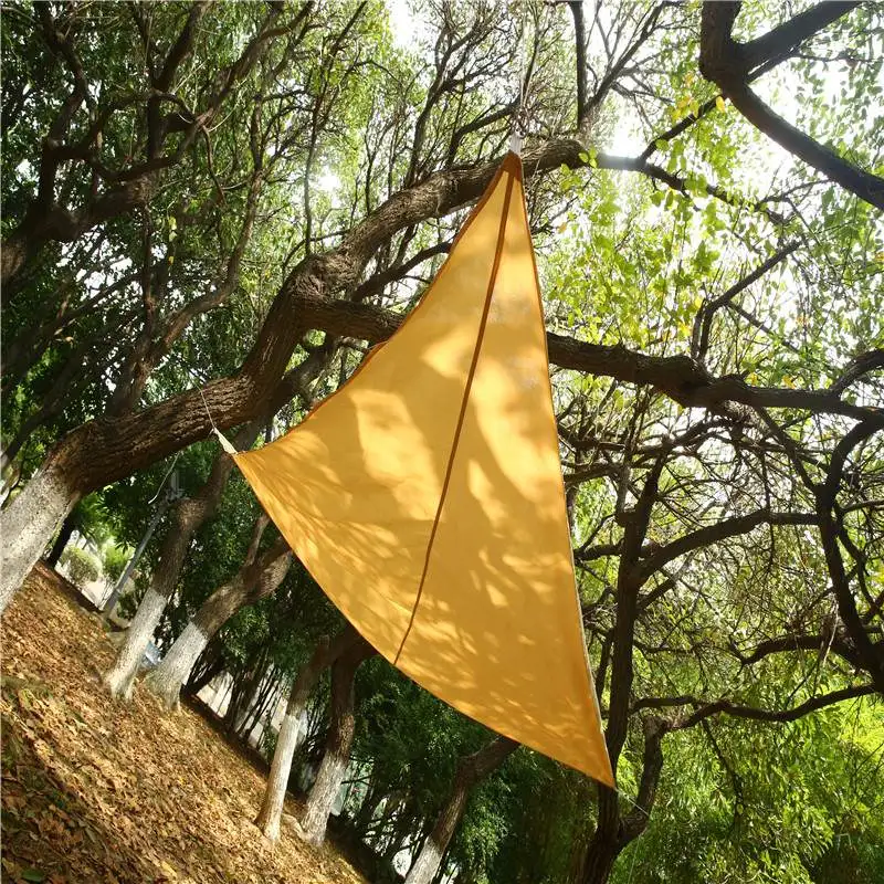 SGODDE 3 m/3.6 m/4 m 300D 160G البوليستر القماش الشمس المأوى في الهواء الطلق للماء مثلث المأوى capming المشي حديقة قماش للتظليل