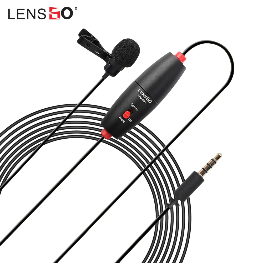 Профессиональный конденсаторный микрофон LENSGO петличный для компьютера видео