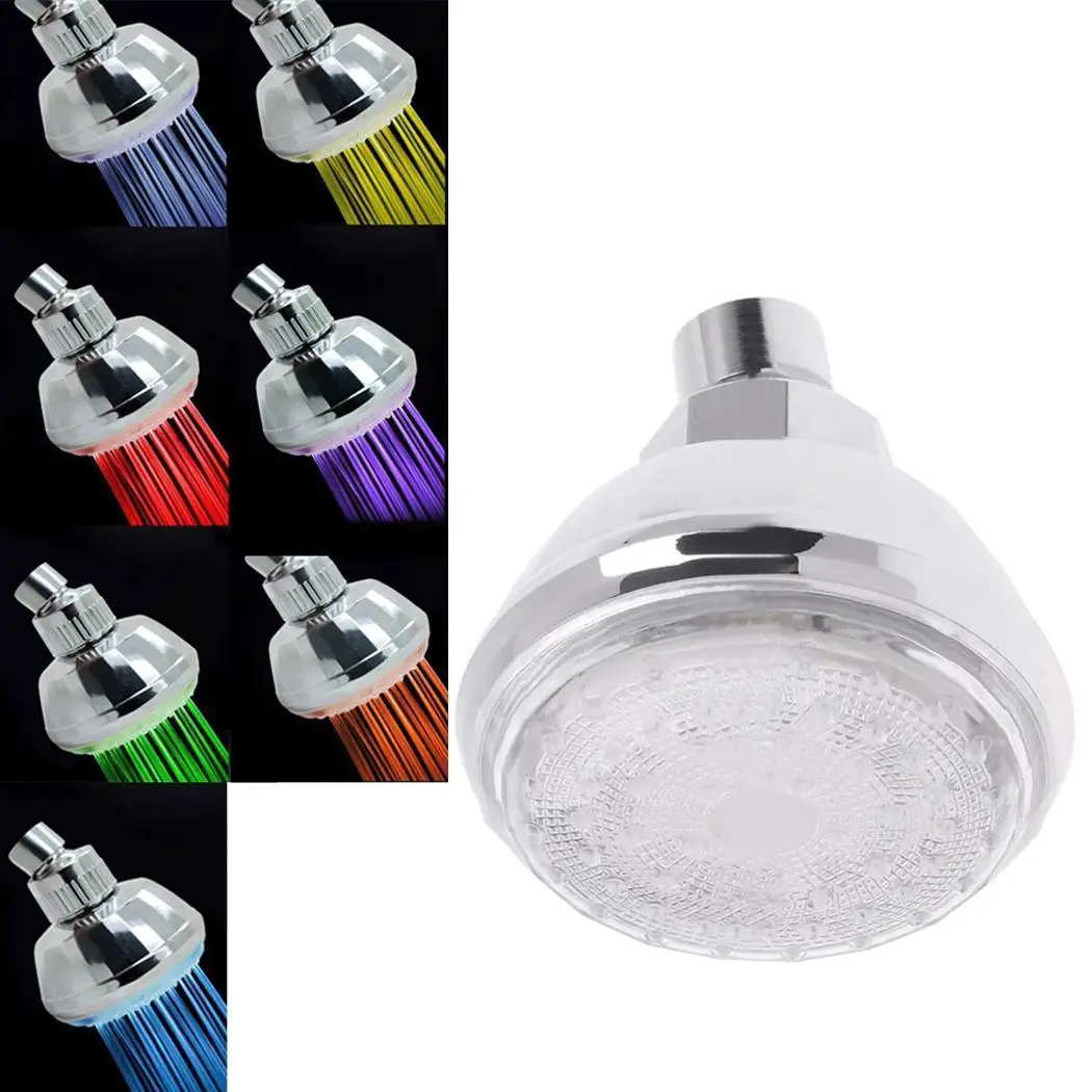 

Sensor Colorful Small Shower Silver Temperature LED Control Fixed Multi Spray Size color Round Head