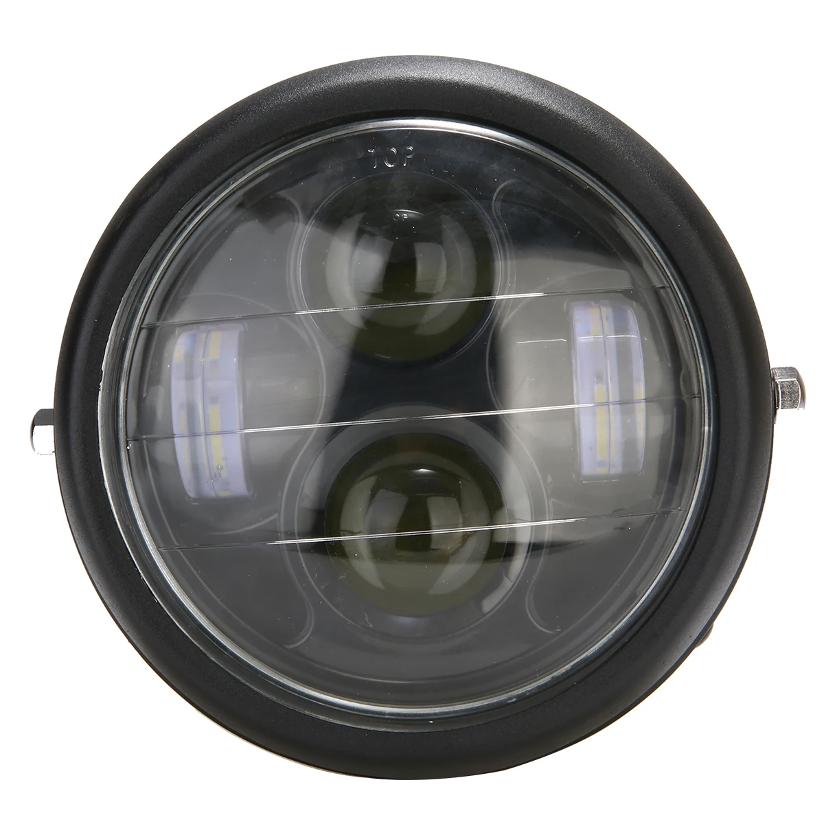 

Mayitr 6.5" White Motorcycle LED Angel Eye High Low Beam Headlight Lamp Universal Front Light Cafe Racer without Brackets