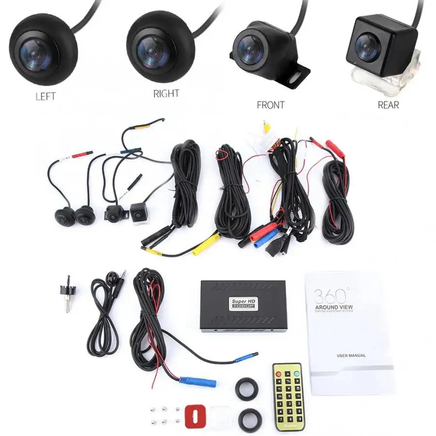 Автомобильный видеорегистратор oto akseuar 720P HD камера с объемным обзором 360 градусов