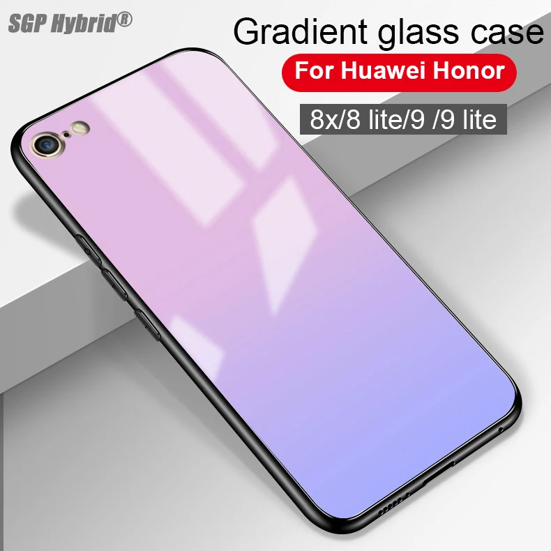 Задняя стеклянная крышка для honor 9 lite чехлы huawei 8 8x чехол hawawi honer light bumper copue