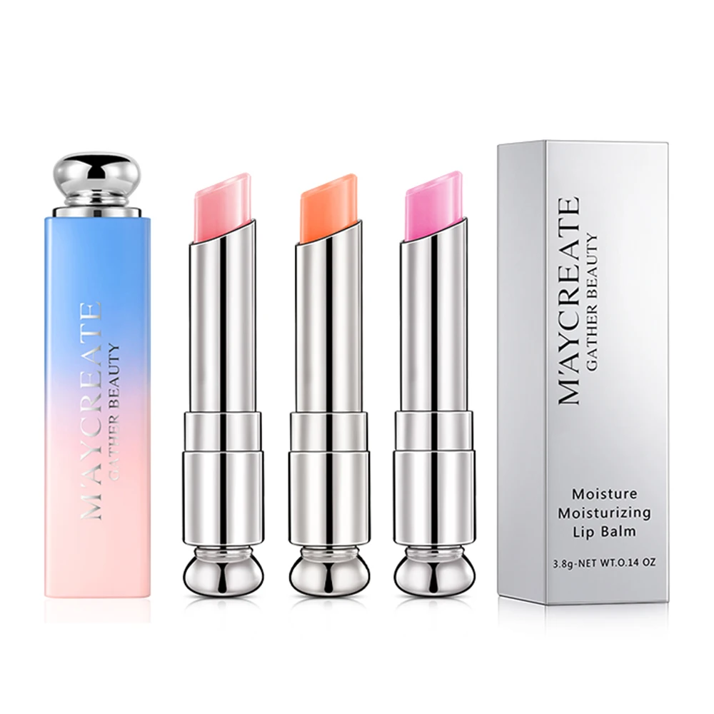 

M'AYCREATE Magic Color Changing Lipstick Lasting Coloring Crystal Jelly Moisturizing Lipstick Cosmetics 3 Colors