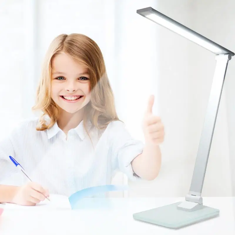 

LED Lamp Adjustable Lighting Portable Night Light LED Desk Lamp Eye-caring Table Lamps Office Lamp with USB Charging Port