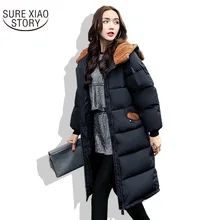 Горячая Распродажа, зимняя куртка, длинное корейское модное свободное камуфляжное пальто для девочек, топы женские, Новое поступление, 882C 30