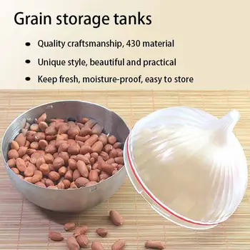 

Onion Shape Food Storage Box Kitchen Fruit Vegetable Sealed Crisper Preservation Box Container Sorting Refrigerator Organizer