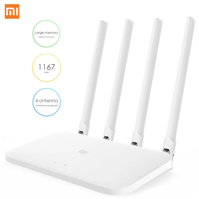 

New Xiaomi Mi Router 4A Gigabit Edition 2.4GHz 5GHz WiFi 16MB ROM 64MB DDR3 High Gain 4 Antennas Remote APP Control Support IPv6