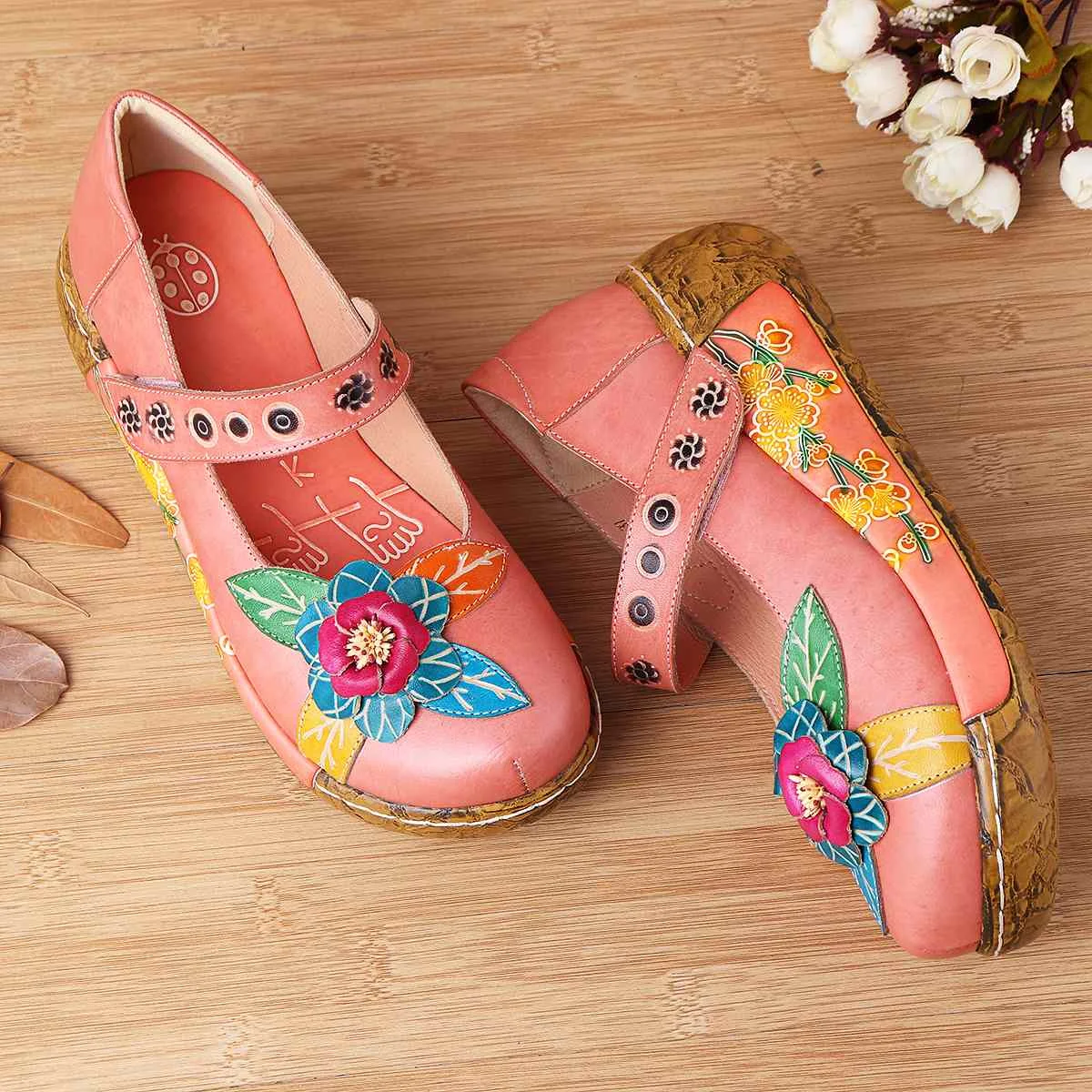 NIS Bohemian Vintage Style Women Flat Shoes Woman Spring