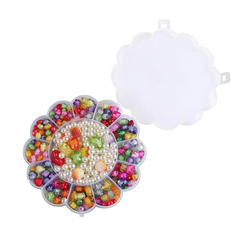 

DIY Colorful Beaded Material Sets Necklace Bracelet Material Sets Jewelry Making Art for Girl Kid Child (Middle Bead Pattern)