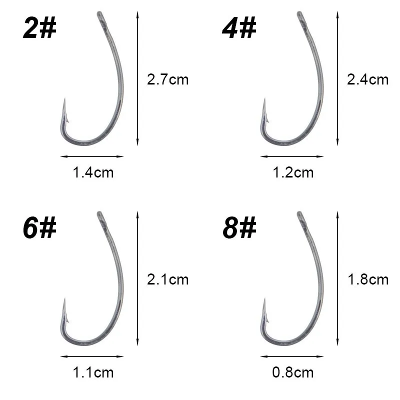 Для рыбалки на карпа, chod Риг 6 шт./компл. Пластик шуруп для приманки плетеная леска связаны готовы карпа Rig кривая хвостовиком бронзовых морских рыболовных крючков Размеры 2#4#6#8