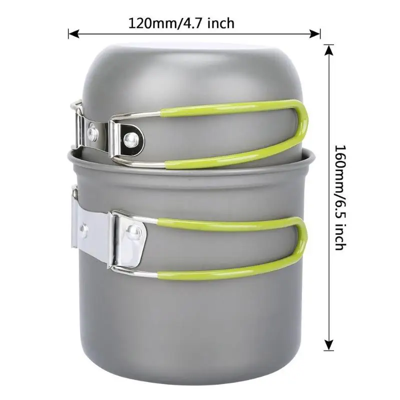DS-101 Camping al aire libre de utensilios de cocina conjunto de Portale vajilla cocina viajes cubiertos utensilios olla Pan senderismo Picnic herramientas Dropshipping. exclusivo.