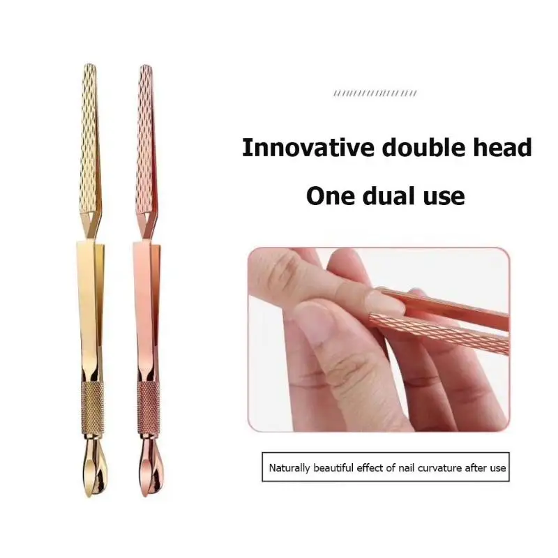

Multi-function Nail Clip Extension Shaping Clip Rose Gold Handle double Head Dual-use Dead Skin Push Forceps