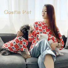 Впитывающая Пот Рубашка для собак Футболка для домашних животных жилет тонкий дышащий хлопок для Бульдог-Мопс кошка Мода печатных короткий рукав костюм