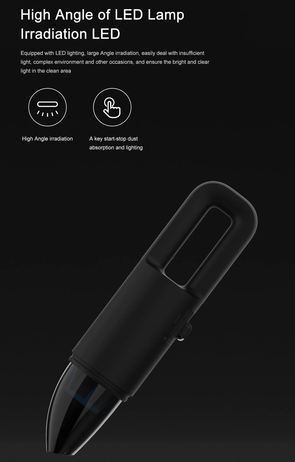 Xiaomi Cleanfly-FVQ портативный беспроводной ручной пылесос 2 в 1 насадка с светодиодный светильник автомобильное зарядное устройство HEPA фильтр от Youpin