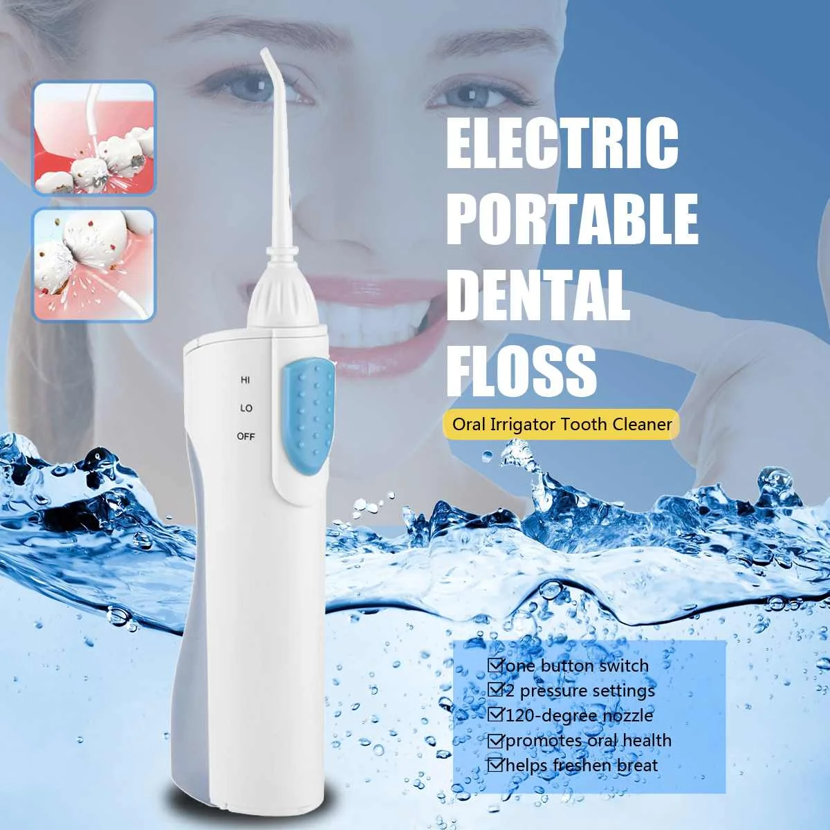 

Portable Oral Irrigator Water Dental Flosser Powered Floss Water Jet Toothbrush Teeth Cleaning Machine Dental Brush Tooth SPA