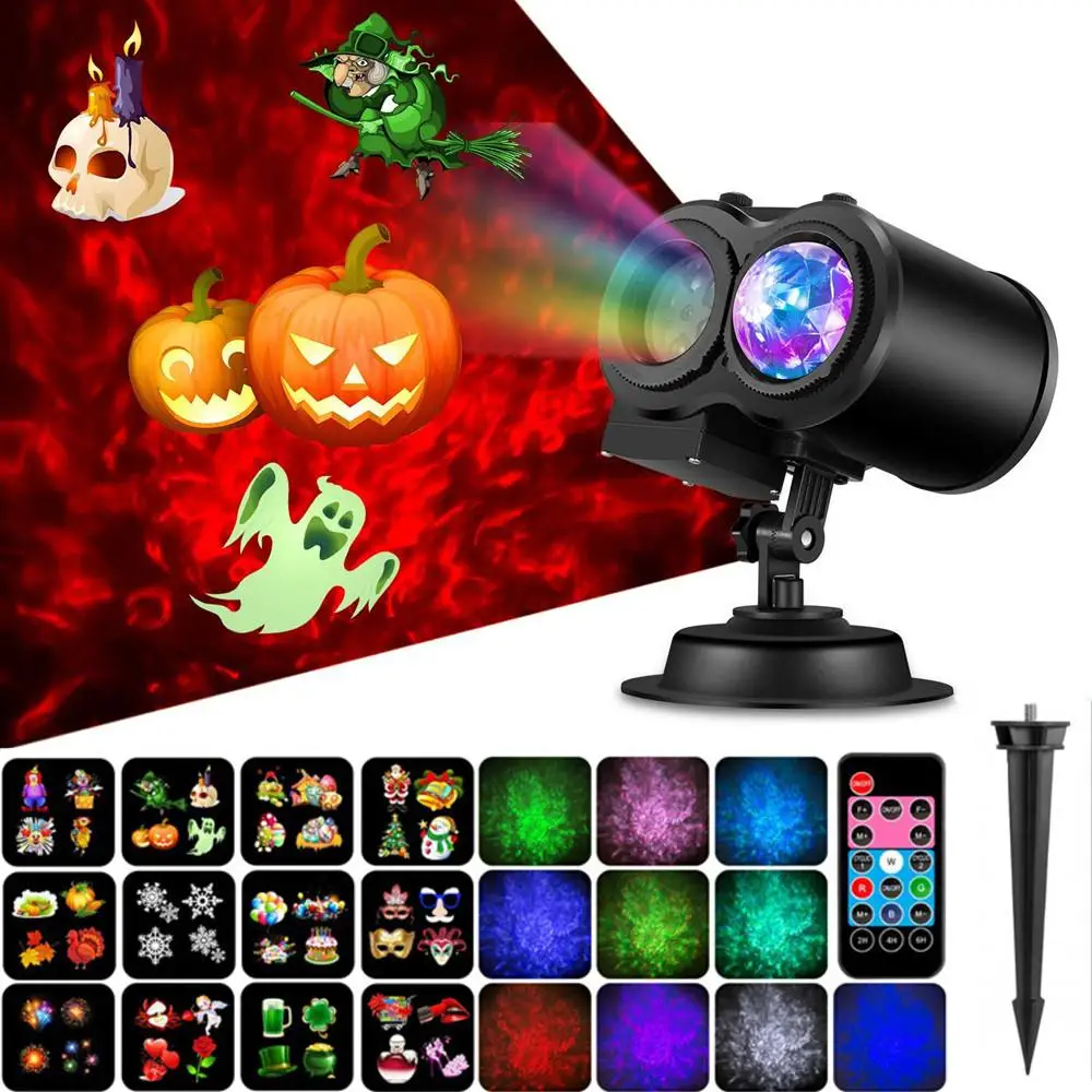 

LED Waterproof Water Wave Light Projector with Remote Control Ocean Waves Ripple Effects for Christmas Parties Lawn Patio Yard