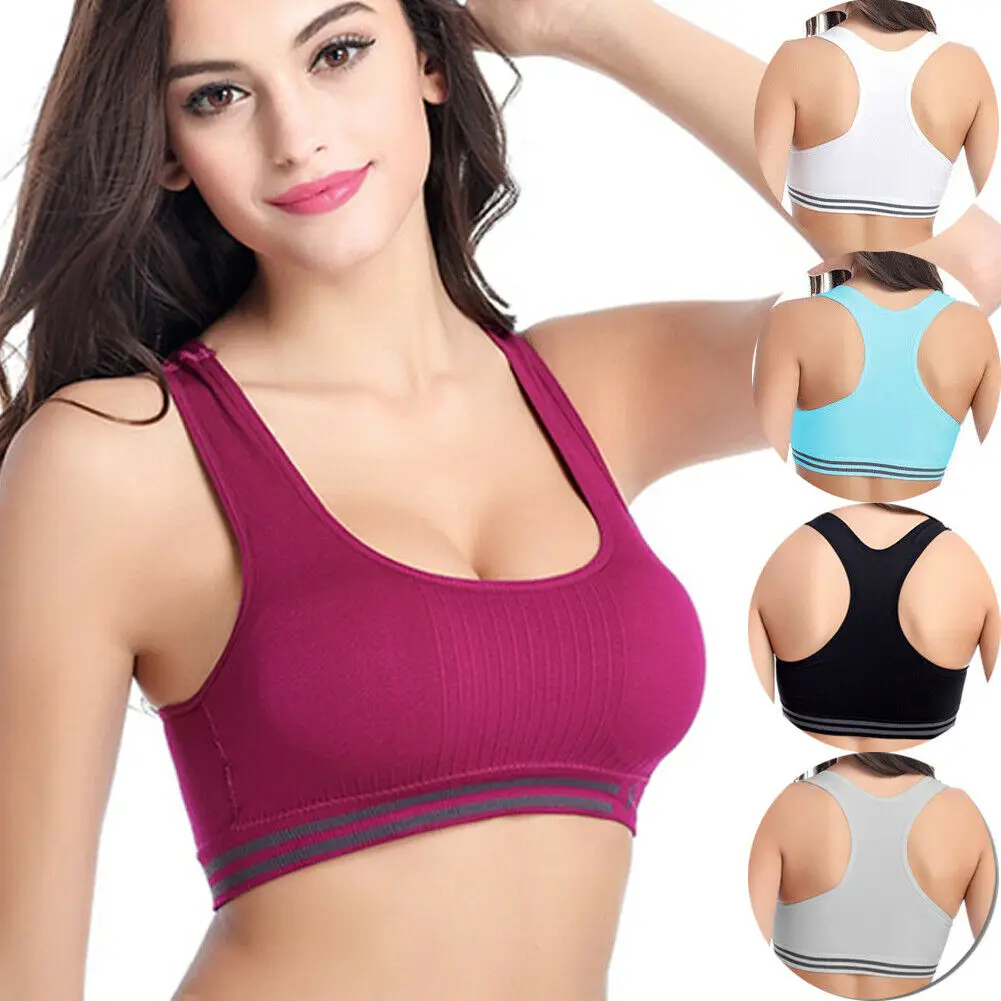 cotton sports bra high impact