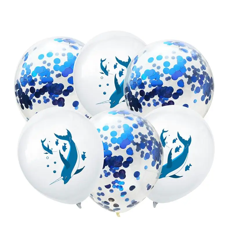 

10pcs/Pack Beautiful Latex Balloons Decorative Narwhal Balloons 2019 Graduation Birthday Baby Shower Party Decoration Supplies