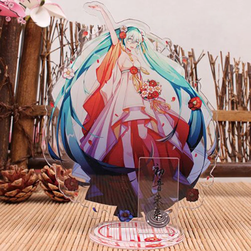 

1 Pc Kawaii Anime Hatsune Miku Vocaloid Luo Tianyi Acrylic Stand Model Toys Plate Holder Action Figure Ornament Toy Kids Gift