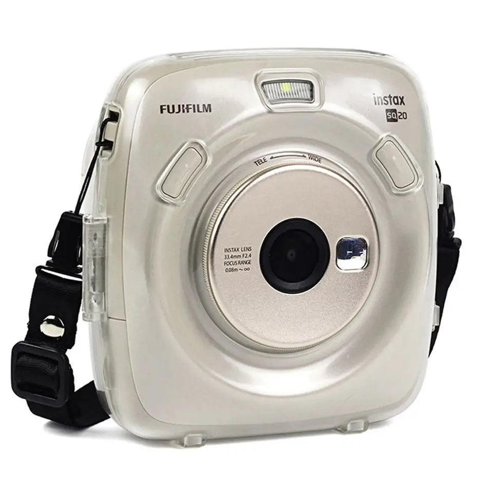 Для Fujifilm для Instax квадратный SQ20 мини-камера прозрачный корпус Кристальный защитный чехол для камеры защитный чехол с ремешком