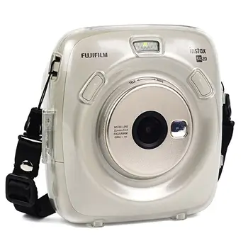

For Fujifilm for Instax SQUARE SQ20 Mini Camera Transparent Shell Crystal Protective Cover Case Camera Protector Case With Strap