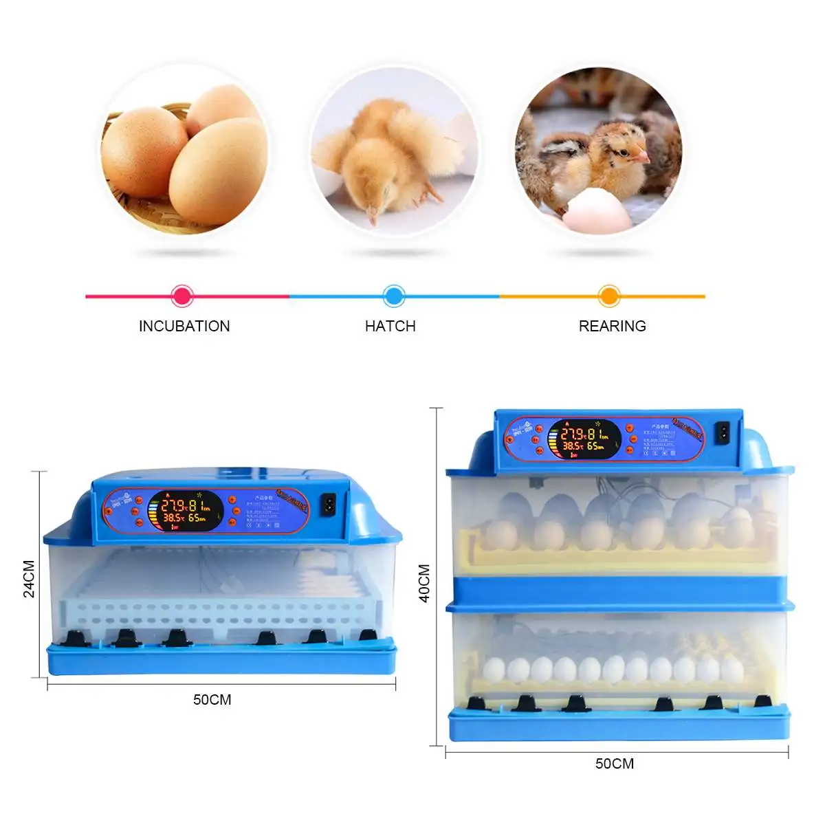 45W 112 Position Eggs Automatic Incubator LED Egg Incubator Poultry Hatcher Fully Automatic Home Hatching Machine 220V 45W 112 Position Eggs Automatic Incubator LED Egg Incubator Poultry Hatcher Fully Automatic Home Hatching Machine 220V