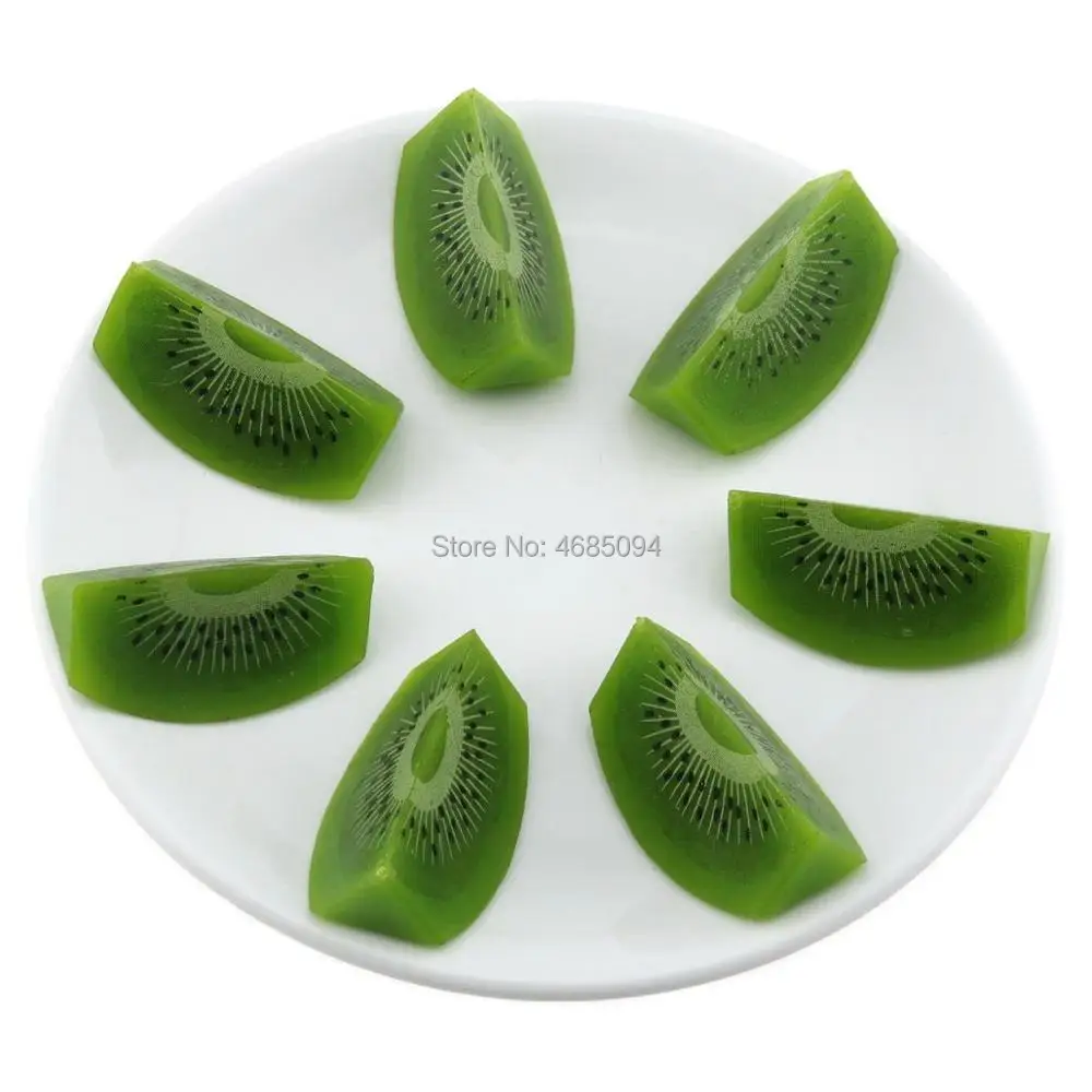 

Gresorth 8 PCS Artificial Kiwi Slices Fake Peach Fruits Home Table Cabinet Decoration