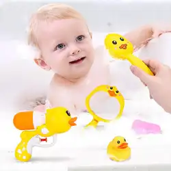 5 шт. Baby Shower игрушки для ванной животных резиновая утка дети ванная комната игрушки для купания с распылителем плавающий ing ING