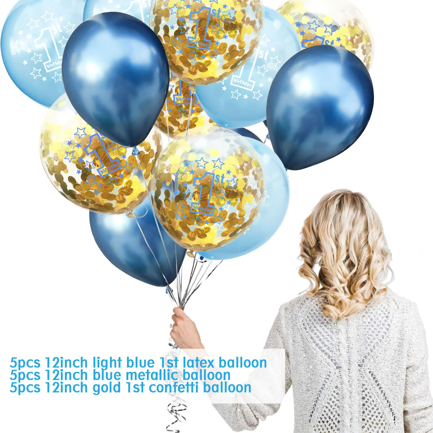Воздушный шар ZLJQ для мальчиков и девочек с днем рождения, воздушный шар "Конфетти", украшение на первый день рождения, латексный Гелиевый шар, идеально подходит для детских, вечерние, поставки