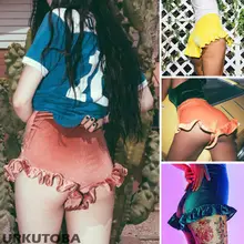 Новые горячие Для женщин Йога Летние шорты Falbala Пляж Высокая Талия Короткие брюки Клубная одежда