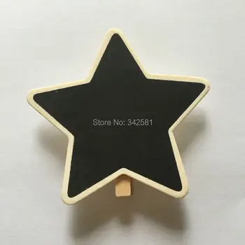 

100pcs/lot Mini Wooden Chalk Board Blackboard Clip Peg For Wedding/Party Decoration Wood Crafts Rustic Wedding Baby Shower