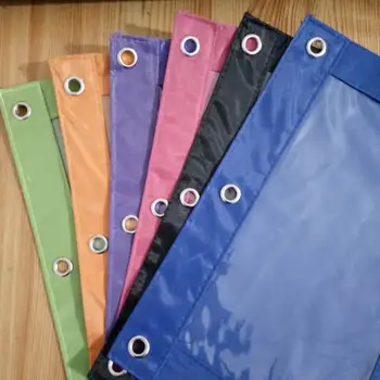 

500pcs 3 Ring Binder Zippered Pencil Pouch With Clear Window Sundries Storage Bag Home Organization Multi Colors